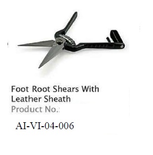 FOOT ROOT SHEAR WITH LEATHER SHEATH